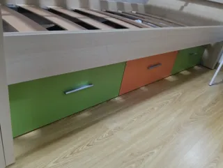 Cama nido doble madera y metal