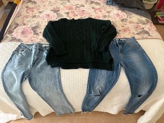 Pack 2 vaqueros y jersey lana