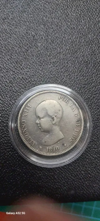 5 Pesetas Alfonso XIII 1890