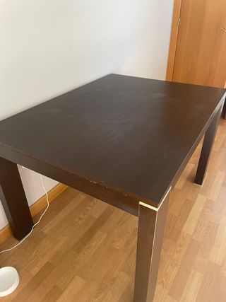 Mesa de comedor extensible wengué