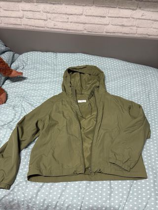 Chaqueta Mango Teens verde militar XXS