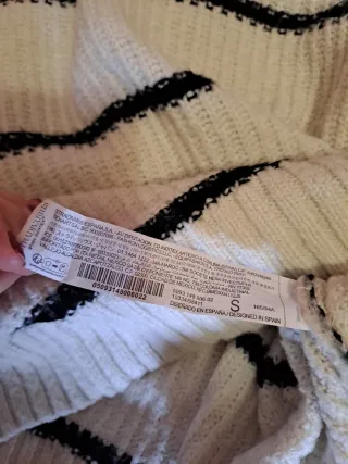 Jersey Stradivarius rayas blanco y negro