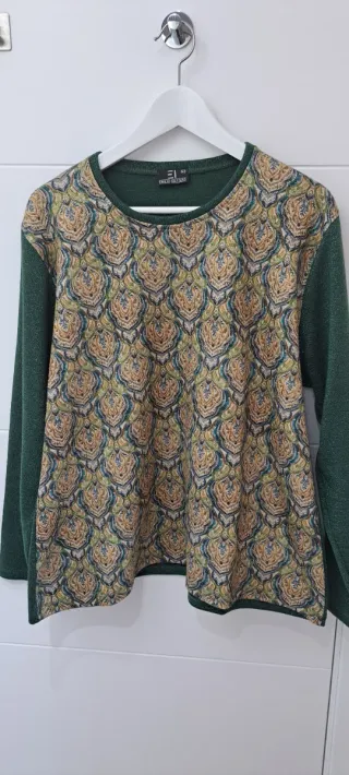 Jersey estampado mujer verde