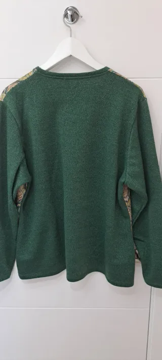 Jersey estampado mujer verde