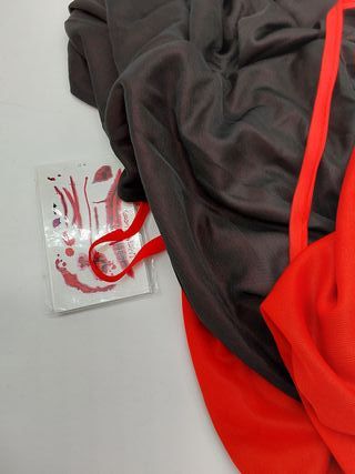 Capa de Halloween, Vampiro Capucha Capa, Manto Reversible Negro Rojo, 30 Tatuajes Temporales, Halloween Dracula Cosplay, Disfraz