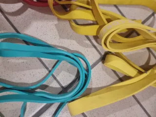 2 Mancuernas Rusas 6kg y gomas elacticas