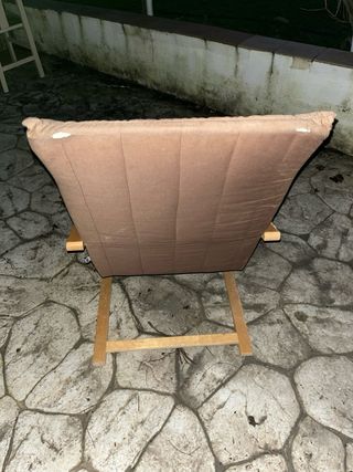 Hamaca marrón tela y madera