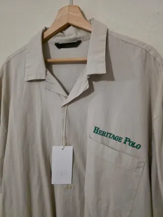 Camisa de zara manga corta con estampado de polo