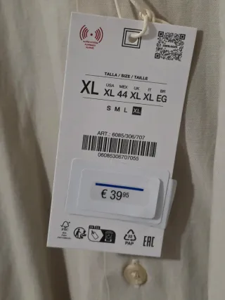 Camisa de zara manga corta con estampado de polo