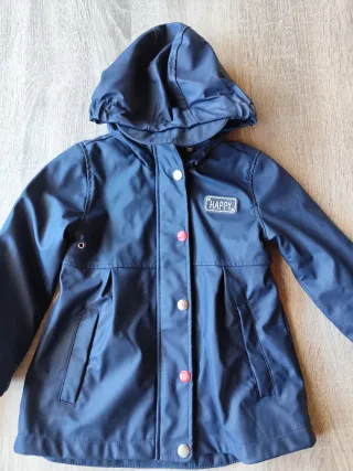 Chaqueta impermeable niña 98cm azul