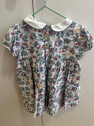 Vestido y culotte niña flores doña carmen