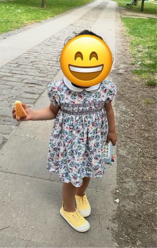 Vestido y culotte niña flores doña carmen