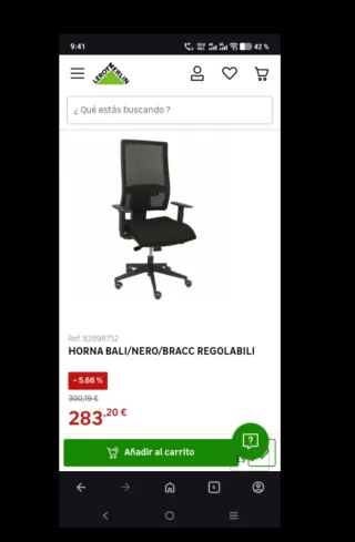 Silla de oficina negra ajustable