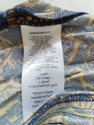 Vestido Bimba y Lola azul y amarillo