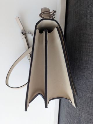 Bolso Karl Lagerfeld Crema Firma Plateada