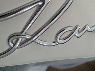 Bolso Karl Lagerfeld Crema Firma Plateada
