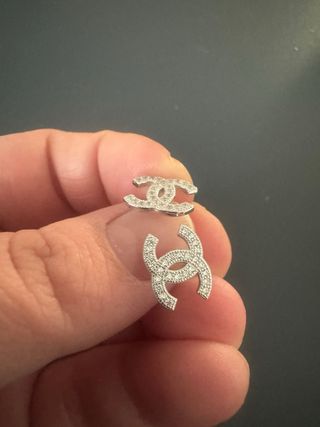 Pendientes Chanel Doble C Plata