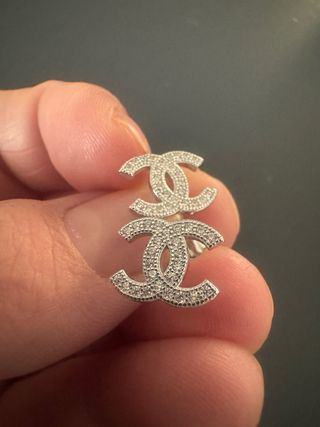 Pendientes Chanel Doble C Plata