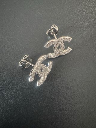 Pendientes Chanel Doble C Plata