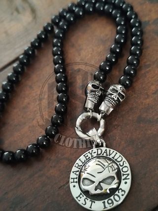 Collana Harley Davidson Skull est 1903