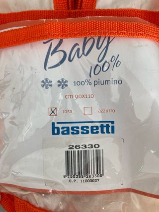 Piumino lettino Bassetti rosa