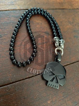 Collana Harley Davidson Teschio Nera