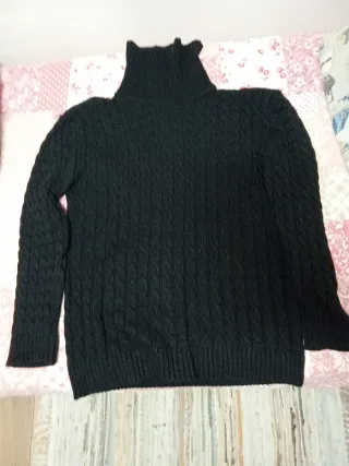 Jersey cuello alto negro talla XL