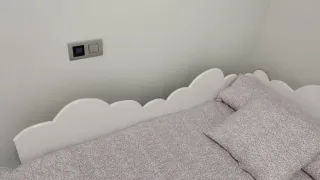 Cama infantil blanca diseño nube