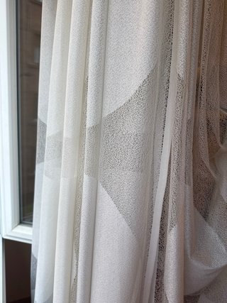 6 Cortinas Beige y Blancas