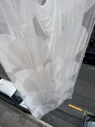 6 Cortinas Beige y Blancas