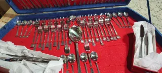 Cubertería completa metal plateado Monix