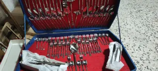 Cubertería completa metal plateado Monix