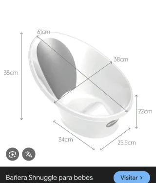 Bañera bebé Shnuggle con patas
