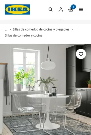 Juego de 4 sillas transparentes