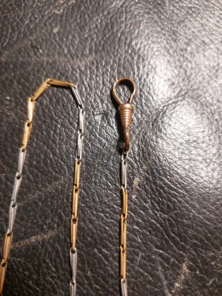 Cadena Reloj Bolsillo Oro y Plata