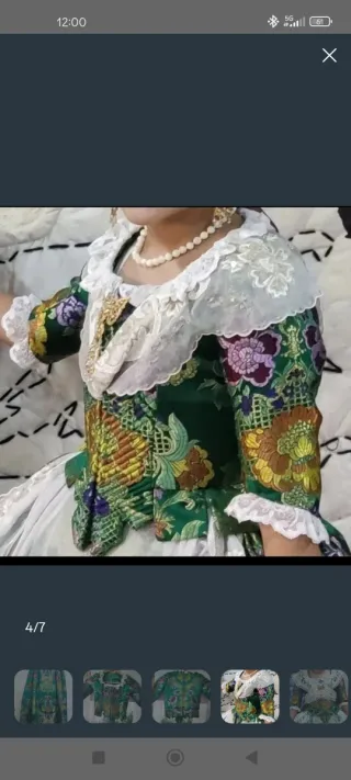 Vestido Fallera Niña 8-12 Años