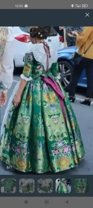 Vestido Fallera Niña 8-12 Años