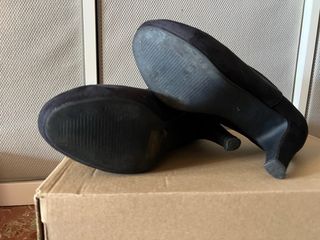 Botines de terciopelo negros