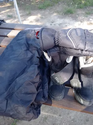 Conjunto Nieve Niño Mono Botas Guantes 6 Años