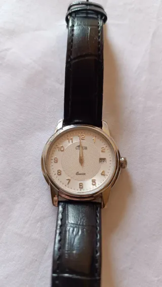 Reloj Lotus Hombre Negro/Plata