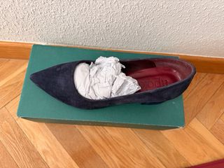 Zapatos de ante azul