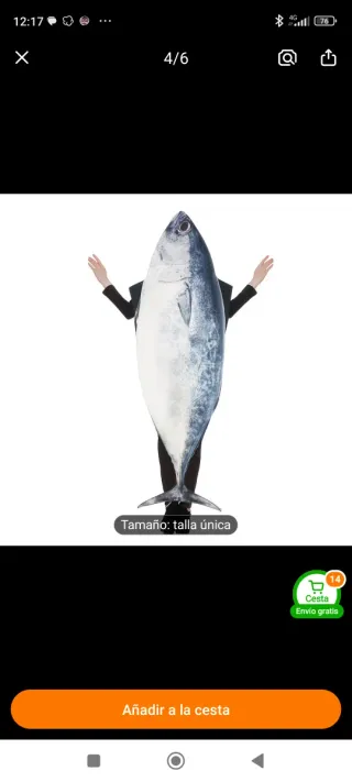 Disfraz de pez divertido de adulto