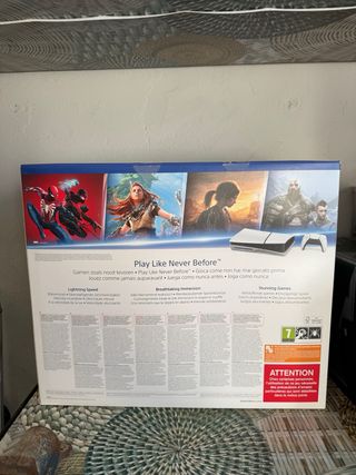 Caja PS5 Sony con manuales