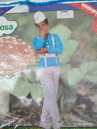 Disfraz de pitufo 3-4 Años