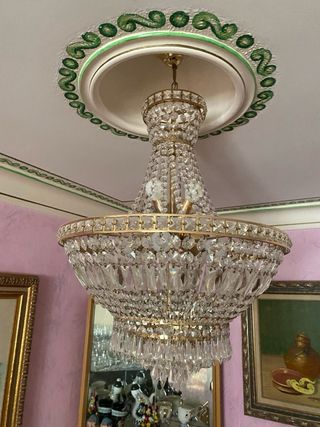 Lámpara de cristal estilo Swarovsky