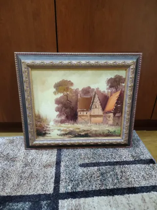 Quadro a olio paesaggio