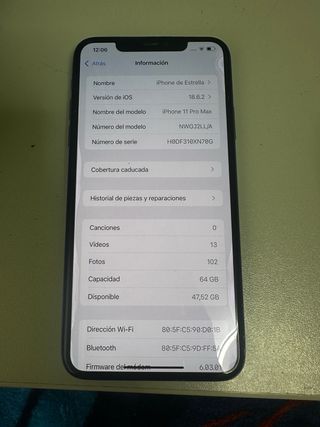 iPhone 11 Pro Max 100% Batería