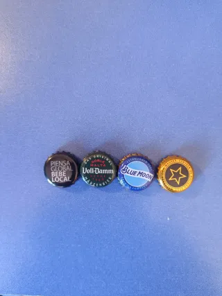 4 Imanes Chapas Cerveza