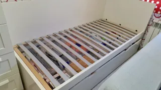 Cama nido Ikea Flaxa + Odda Madera Blanca