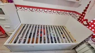 Cama nido Ikea Flaxa + Odda Madera Blanca